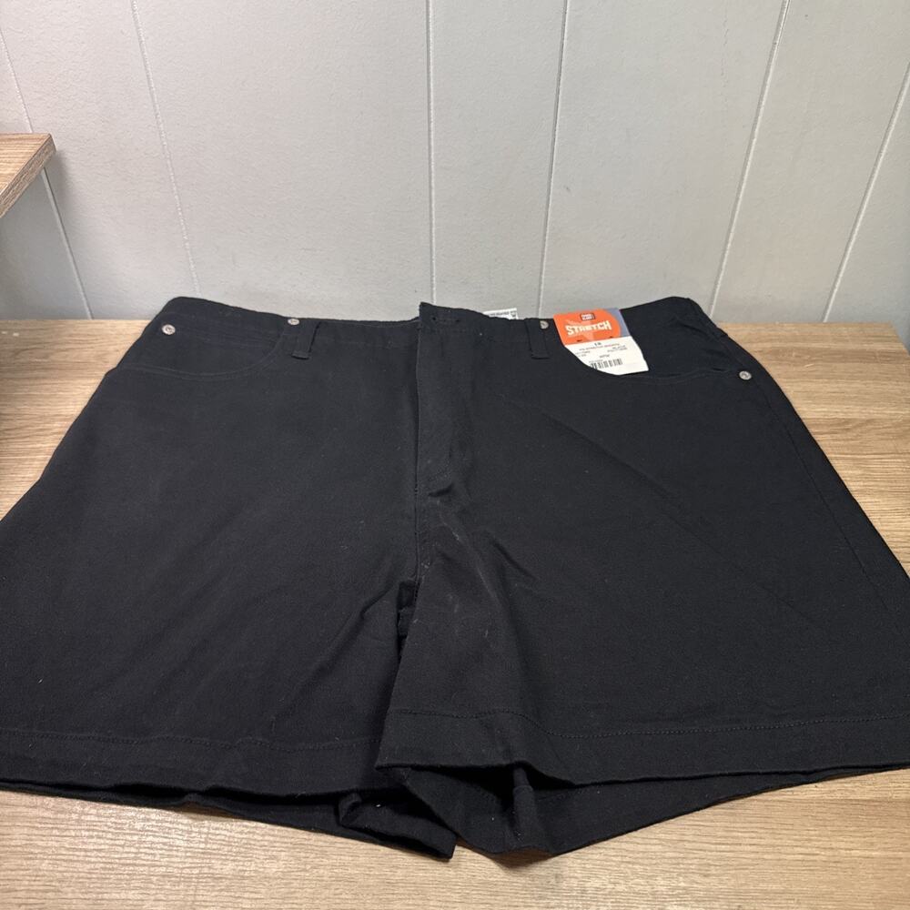 Faded Glory Women's Black Stretch Shorts New With Tags Size 18 LL